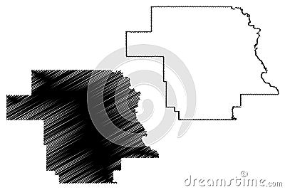 Greer County, Oklahoma State U.S. county, United States of America, USA, U.S., US map vector illustration, scribble sketch Greer Vector Illustration