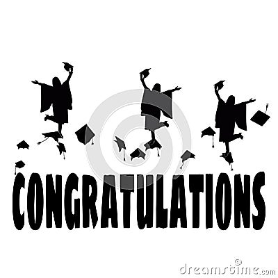 Greeting card - Celebration Education Graduation Student Success Learning Concept. Illustration background Stock Photo