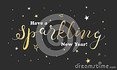 Greeting card for celebrations of happy new year Stock Photo