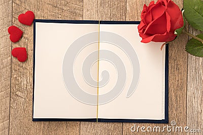Greeting card concept of giving present and Valentine`s, anniversary, mother`s day and birthday surprise Stock Photo