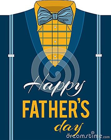 Greeting card for the day of the father. Vector Illustration