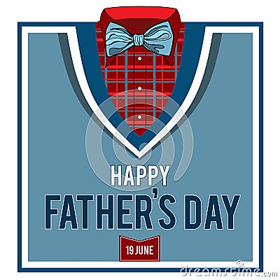 Greeting card for the day of the father. Vector Illustration