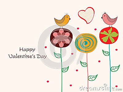 Greeting card design for Happy Valentines Day celebrations. Stock Photo