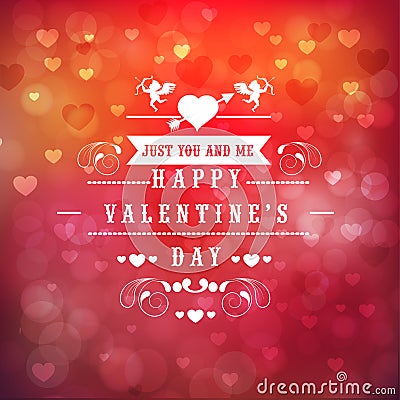 Greeting card design for Happy Valentines Day celebration. Stock Photo