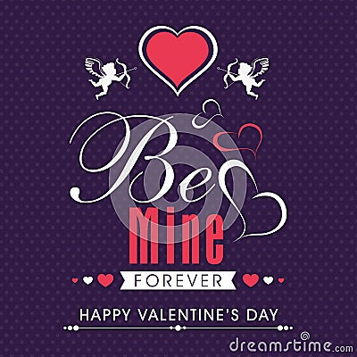 Greeting card design for Happy Valentines Day celebration. Stock Photo