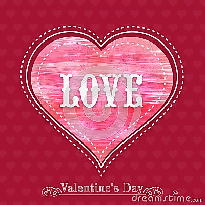 Greeting card design for Happy Valentines Day celebration. Stock Photo