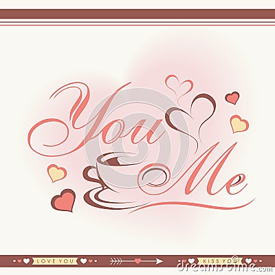 Greeting card design for Happy Valentines Day celebration. Stock Photo