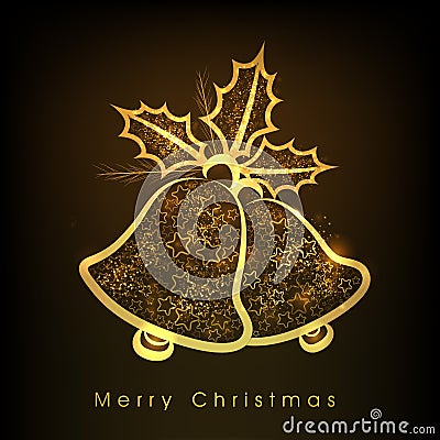 Greeting card design for Merry Christmas celebrations. Stock Photo