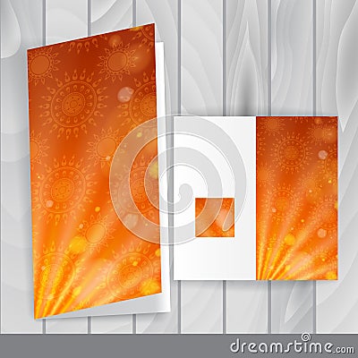 Greeting Card Design, Template Vector Illustration