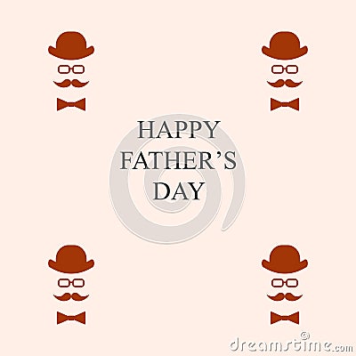 Greeting card.Father`s day Vector Illustration