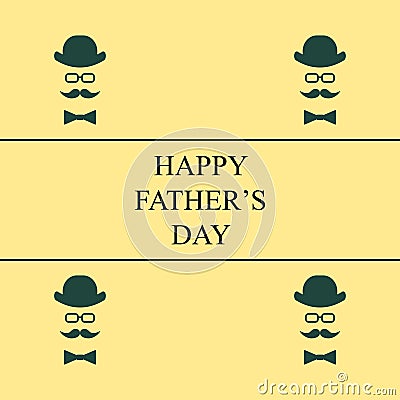 Greeting card.Father`s day Vector Illustration