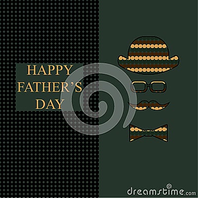 Greeting card.Father`s day Vector Illustration