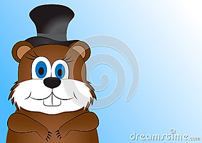Greeting card on Groundhog day Stock Photo