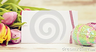 Greeting card happy easter Stock Photo