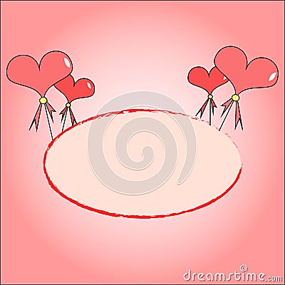 Greeting card with heart Vector Illustration