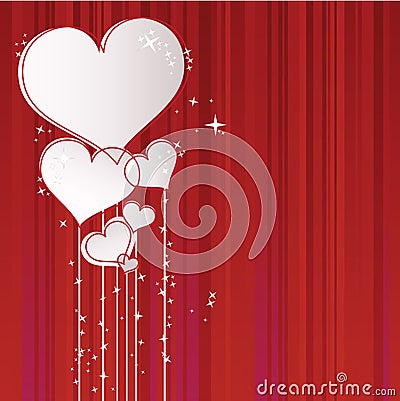 Greeting card with hearts Stock Photo