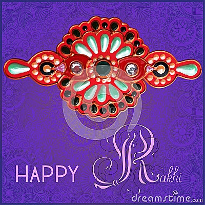 Greeting card for indian festive sisters and Vector Illustration