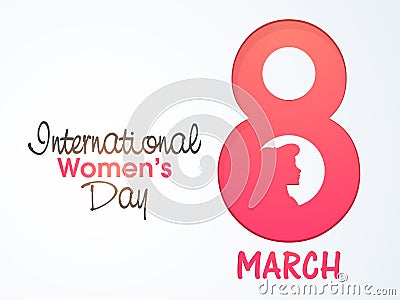 Greeting card for International Women's Day. Stock Photo