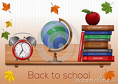 Greeting card for Knowledge Day. Back to school Cartoon Illustration