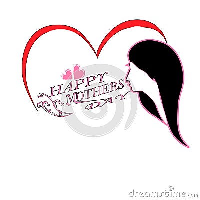 World Mother`s Day Greeting Cards Vector Illustration