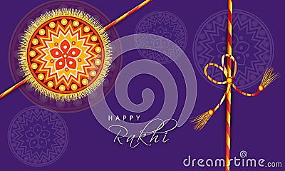 Greeting card for Raksha Bandhan celebration. Stock Photo