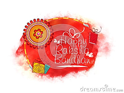 Greeting Card for Raksha Bandhan celebration. Stock Photo