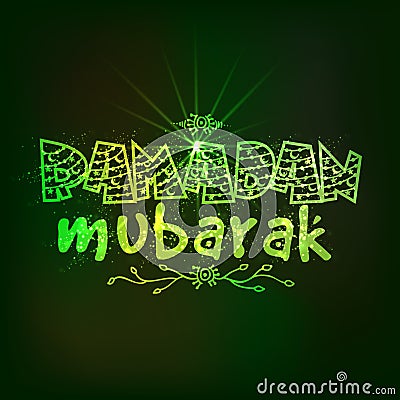 Greeting card for Ramadan Mubarak celebration. Stock Photo