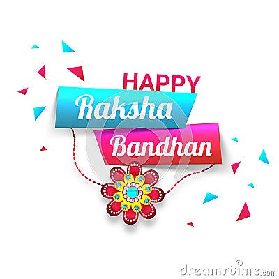 Greeting Card with Text for Raksha Bandhan. Stock Photo