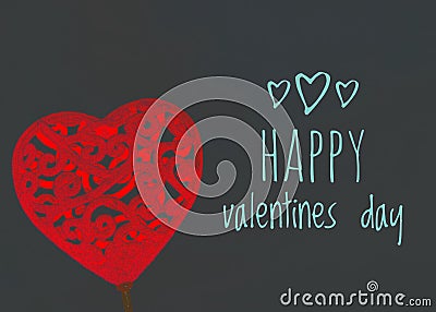Greeting card for Valentine`s Day. the concept of the holiday Stock Photo