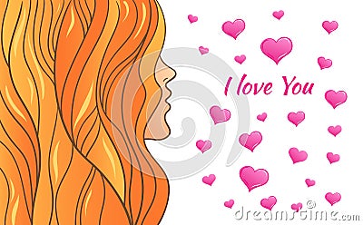 greeting card Valentine s Day Vector Illustration