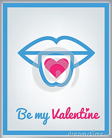 Greeting card for Valentine's day Vector Illustration