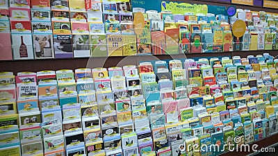 Greeting cards selling at store Editorial Stock Photo