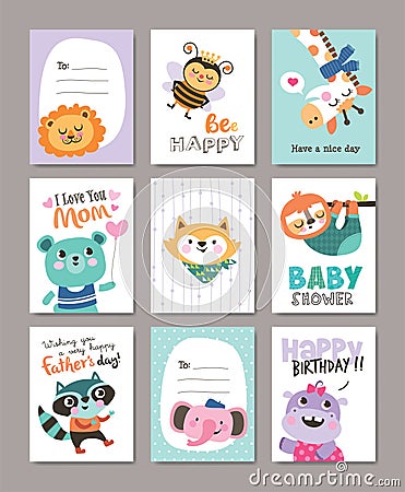 Greeting cards Vector Illustration