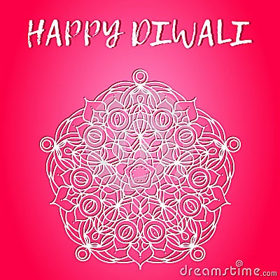 Greeting design card for Hindu community festival Happy diwali background illustration Stock Photo