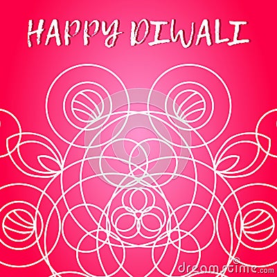 Greeting design card for Hindu community festival Happy diwali background illustration Stock Photo