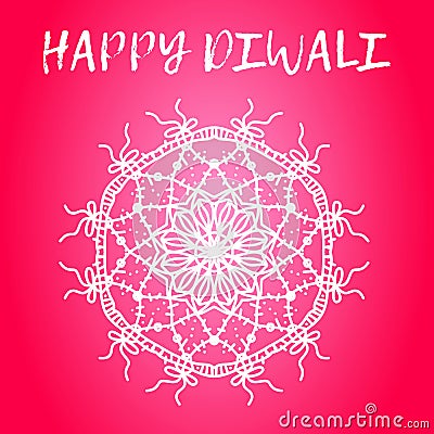 Greeting design card for Hindu community festival Happy diwali background illustration Stock Photo