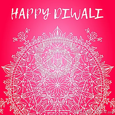 Greeting design card for Hindu community festival Happy diwali background illustration Stock Photo