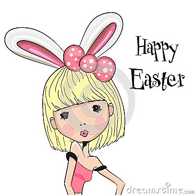 Greeting Easter Card Vector Illustration