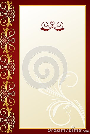 Greeting ornament card Vector Illustration