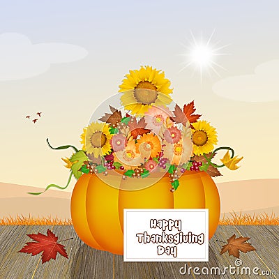 Greeting for Thanksgiving Day Stock Photo