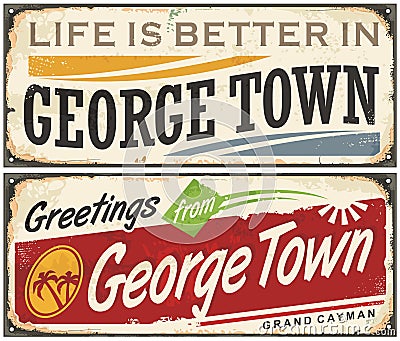 Greetings from George Town Vector Illustration