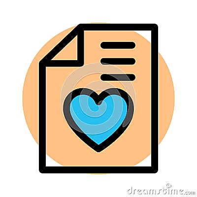 Greetings, heart fill background vector icon which can easily modify or edit Vector Illustration