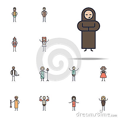 gregorian musician icon. Linear musical genres icons universal set for web and mobile Stock Photo