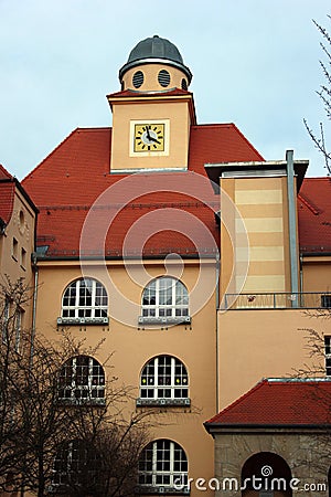 Greiz, Germany - March 21, 2023: Primary school of Johann Wolfgang Goethe in Greiz, a town in the state of Thuringia, 40 Editorial Stock Photo