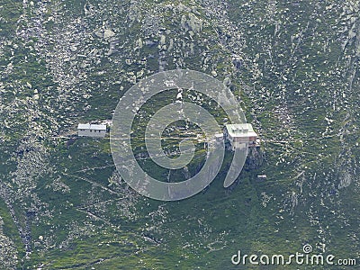 Greizer hut at Berlin high path, Zillertal Alps in Tyrol, Austria Stock Photo