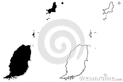 Grenada map vector Vector Illustration