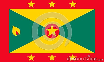 Grenada national flag. Vector illustration. St.George Vector Illustration