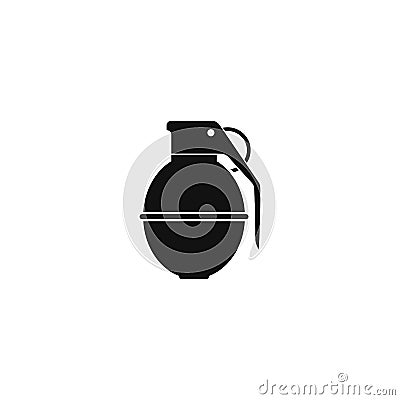 Grenade icon in flat illustration Vector Illustration