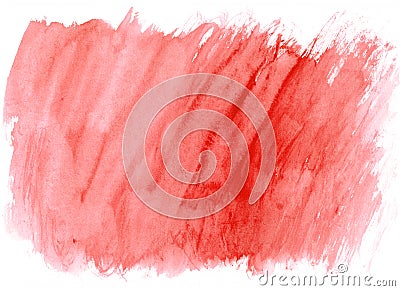 Grenadine red watercolor brush strokes as background Stock Photo