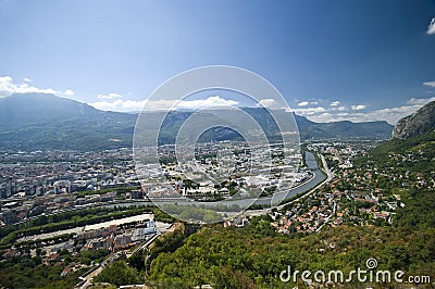 Grenoble aerial view Stock Photo